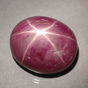 31,05 ctw natürlicher roter Stern-Rubin, Oval Schliff, Lichtundurchlässig