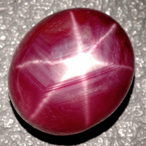 24,37 ctw natürlicher roter Stern-Rubin, Oval Schliff, Lichtundurchlässig