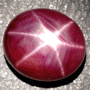 24,37 ctw natürlicher roter Stern-Rubin, Oval Schliff, Lichtundurchlässig