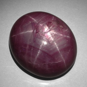 45,34 ctw natürlicher roter Stern-Rubin, Oval Schliff, Lichtundurchlässig