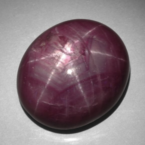 45,34 ctw natürlicher roter Stern-Rubin, Oval Schliff, Lichtundurchlässig
