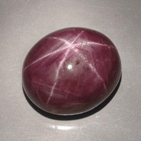 46,74 ctw natürlicher roter Stern-Rubin, Oval Schliff, Lichtundurchlässig