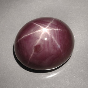 42,66 ctw natürlicher roter Stern-Rubin, Oval Schliff, Lichtundurchlässig