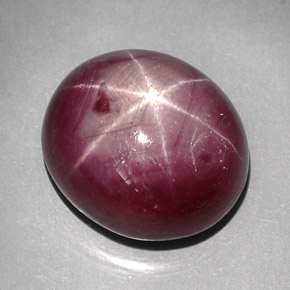 37,86 ctw natürlicher roter Stern-Rubin, Oval Schliff, Lichtundurchlässig