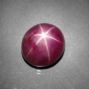 7,45 ctw natürlicher roter Stern-Rubin, Oval Schliff, Lichtundurchlässig