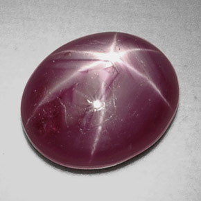 6,68 ctw natürlicher roter Stern-Rubin, Oval Schliff, Lichtundurchlässig
