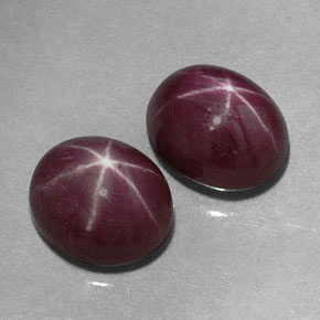  ct natürliche roter Stern-Rubin-Edelsteine, Oval Schliff, Lichtundurchlässig