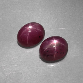  ct natürliche roter Stern-Rubin-Edelsteine, Oval Schliff, Lichtundurchlässig