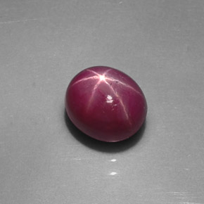 1,46 ctw natürlicher roter Stern-Rubin, Oval Schliff, Lichtundurchlässig