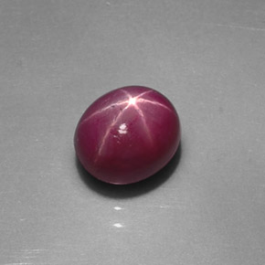 1,46 ctw natürlicher roter Stern-Rubin, Oval Schliff, Lichtundurchlässig