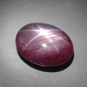 42,49 ctw natürlicher roter Stern-Rubin, Oval Schliff, Lichtundurchlässig