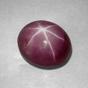 6,10 ctw natürlicher roter Stern-Rubin, Oval Schliff, Lichtundurchlässig
