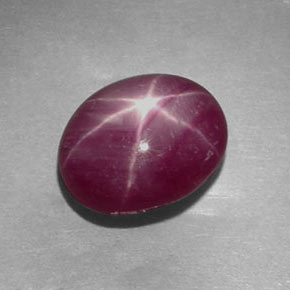 4,84 ctw natürlicher roter Stern-Rubin, Oval Schliff, Lichtundurchlässig