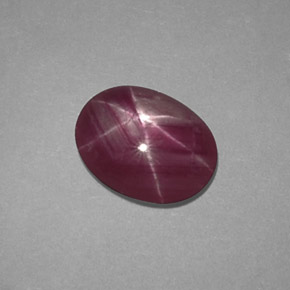 1,50 ctw natürlicher roter Stern-Rubin, Oval Schliff, Lichtundurchlässig