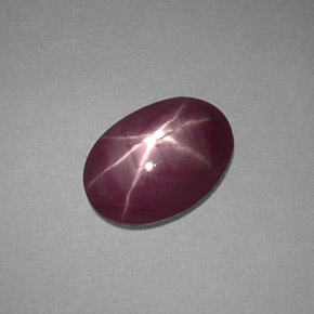 1,80 ctw natürlicher roter Stern-Rubin, Oval Schliff, Lichtundurchlässig