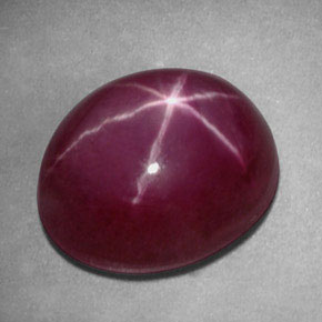 5,18 ctw natürlicher roter Stern-Rubin, Oval Schliff, Lichtundurchlässig
