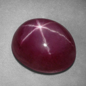5,18 ctw natürlicher roter Stern-Rubin, Oval Schliff, Lichtundurchlässig