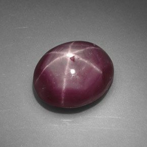 4,12 ctw natürlicher roter Stern-Rubin, Oval Schliff, Lichtundurchlässig