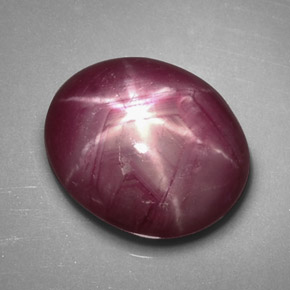4,75 ctw natürlicher roter Stern-Rubin, Oval Schliff, Lichtundurchlässig