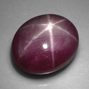 5,68 ctw natürlicher roter Stern-Rubin, Oval Schliff, Lichtundurchlässig