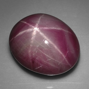 6,92 ctw natürlicher roter Stern-Rubin, Oval Schliff, Lichtundurchlässig