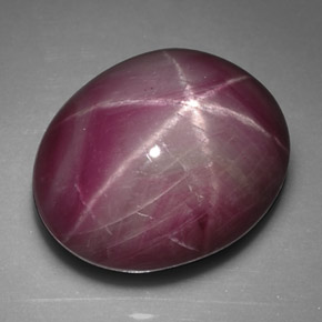 6,92 ctw natürlicher roter Stern-Rubin, Oval Schliff, Lichtundurchlässig