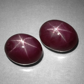  ct natürliche roter Stern-Rubin-Edelsteine, Oval Schliff, Lichtundurchlässig