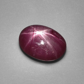 1,23 ctw natürlicher roter Stern-Rubin, Oval Schliff, Lichtundurchlässig