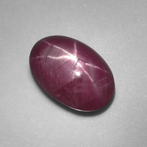 1,90 ctw natürlicher roter Stern-Rubin, Oval Schliff, Lichtundurchlässig