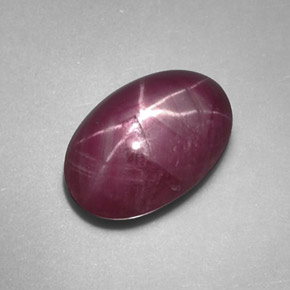 1,90 ctw natürlicher roter Stern-Rubin, Oval Schliff, Lichtundurchlässig