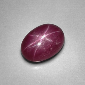 1,27 ctw natürlicher roter Stern-Rubin, Oval Schliff, Lichtundurchlässig