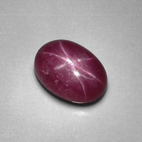 1,27 ctw natürlicher roter Stern-Rubin, Oval Schliff, Lichtundurchlässig