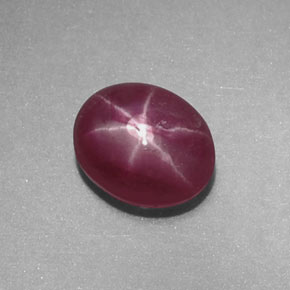 1,01 ctw natürlicher roter Stern-Rubin, Oval Schliff, Lichtundurchlässig