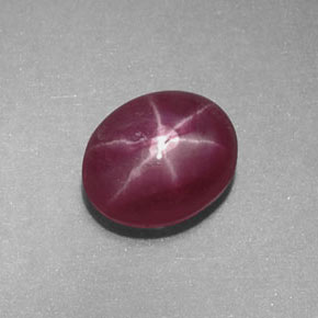 1,01 ctw natürlicher roter Stern-Rubin, Oval Schliff, Lichtundurchlässig