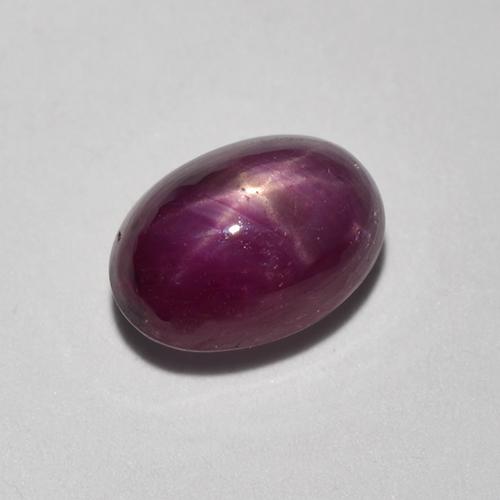 0,83 ctw natürlicher roter Stern-Rubin, Oval Schliff, Lichtdurchlässig