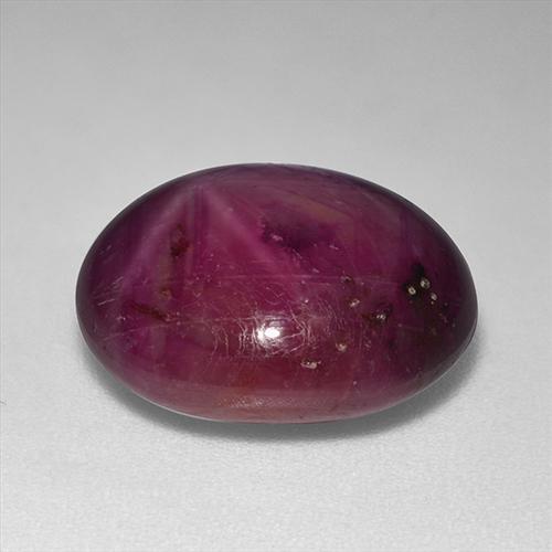 13,24 ctw natürlicher roter Stern-Rubin, Oval Schliff, Lichtundurchlässig