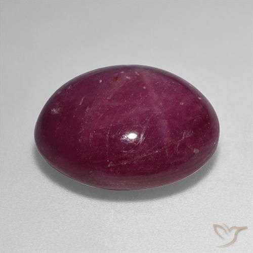 9,17 ctw natürlicher dunkelrot Sternrubin, Oval, Lichtundurchlässig