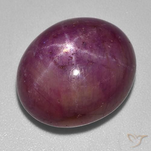 9,17 ctw natürlicher Lila-rot Sternrubin, Oval, Lichtundurchlässig