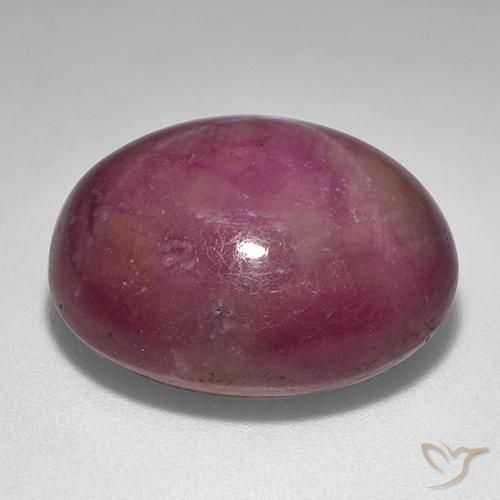 9,17 ctw natürlicher rötlich-lila Sternrubin, Oval, Lichtundurchlässig