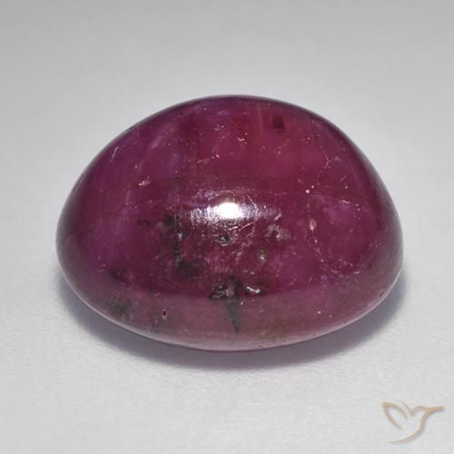 9,17 ctw natürlicher Himbeerrot Sternrubin, Oval, Lichtundurchlässig