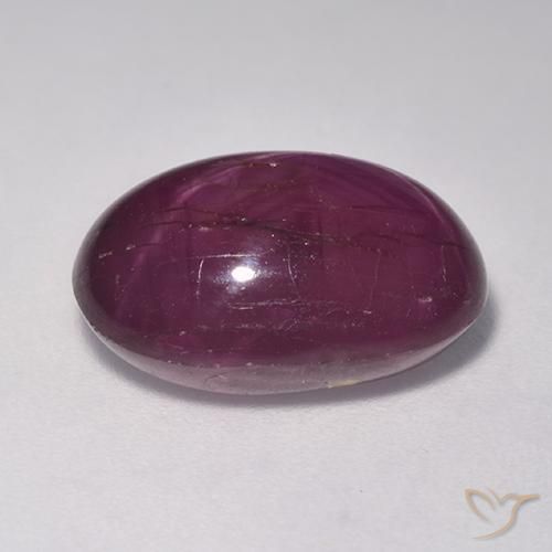 9,17 ctw natürlicher Mittel-Dunkelviolett Sternrubin, Oval, Lichtundurchlässig