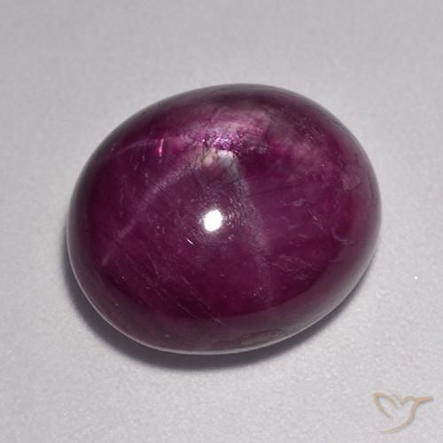 11.57ct Natürlicher dunkellila Sternrubin, Oval, Lichtundurchlässig