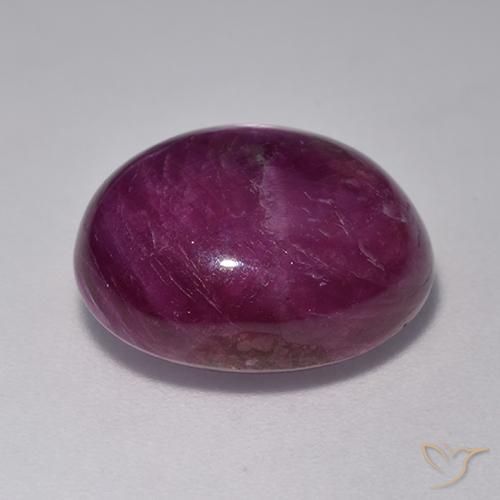 9,17 ctw natürlicher dunkellila Sternrubin, Oval, Lichtundurchlässig