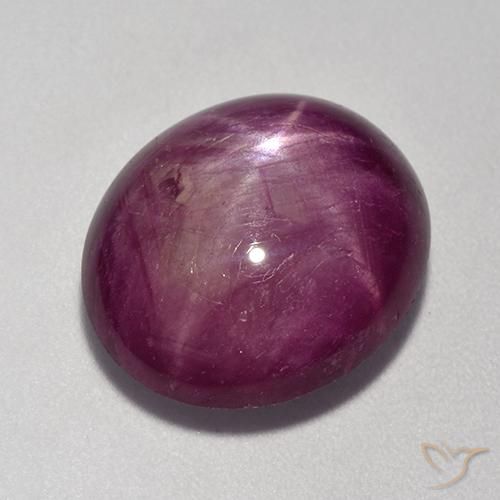 12.00ct Natürlicher Himbeerrot Sternrubin, Oval, Lichtundurchlässig