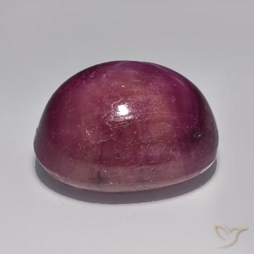 9,17 ctw natürlicher Mittel-Dunkelviolett Sternrubin, Oval, Lichtundurchlässig