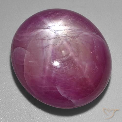 9,17 ctw natürlicher Mittel-Dunkelviolett Sternrubin, Oval, Lichtundurchlässig