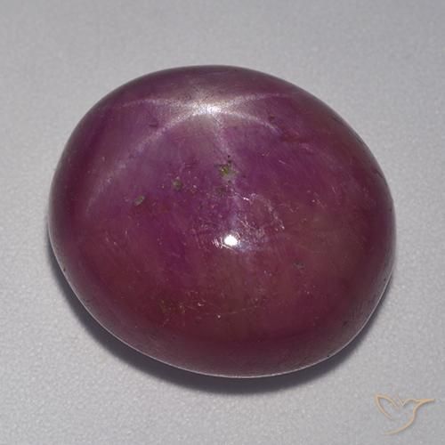 21.95ct Natürlicher Mittel-Dunkelviolett Sternrubin, Oval, Lichtundurchlässig