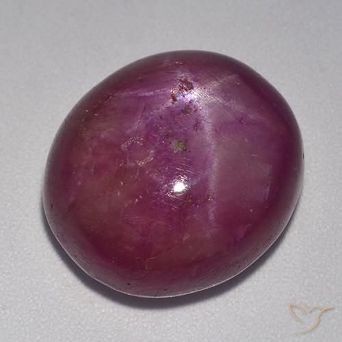 9,17 ctw natürlicher Mittel-Dunkelviolett Sternrubin, Oval, Lichtundurchlässig
