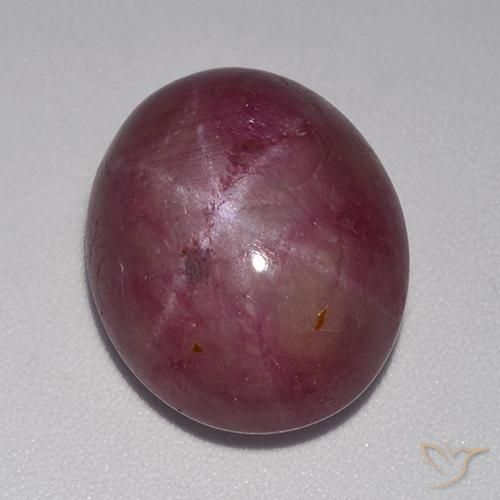 9,17 ctw natürlicher Mittel-Dunkelviolett Sternrubin, Oval, Lichtundurchlässig