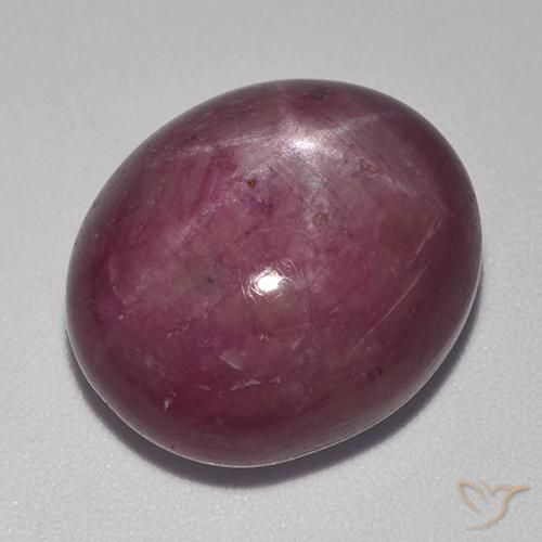 9,17 ctw natürlicher Graues Magenta Sternrubin, Oval, Lichtundurchlässig